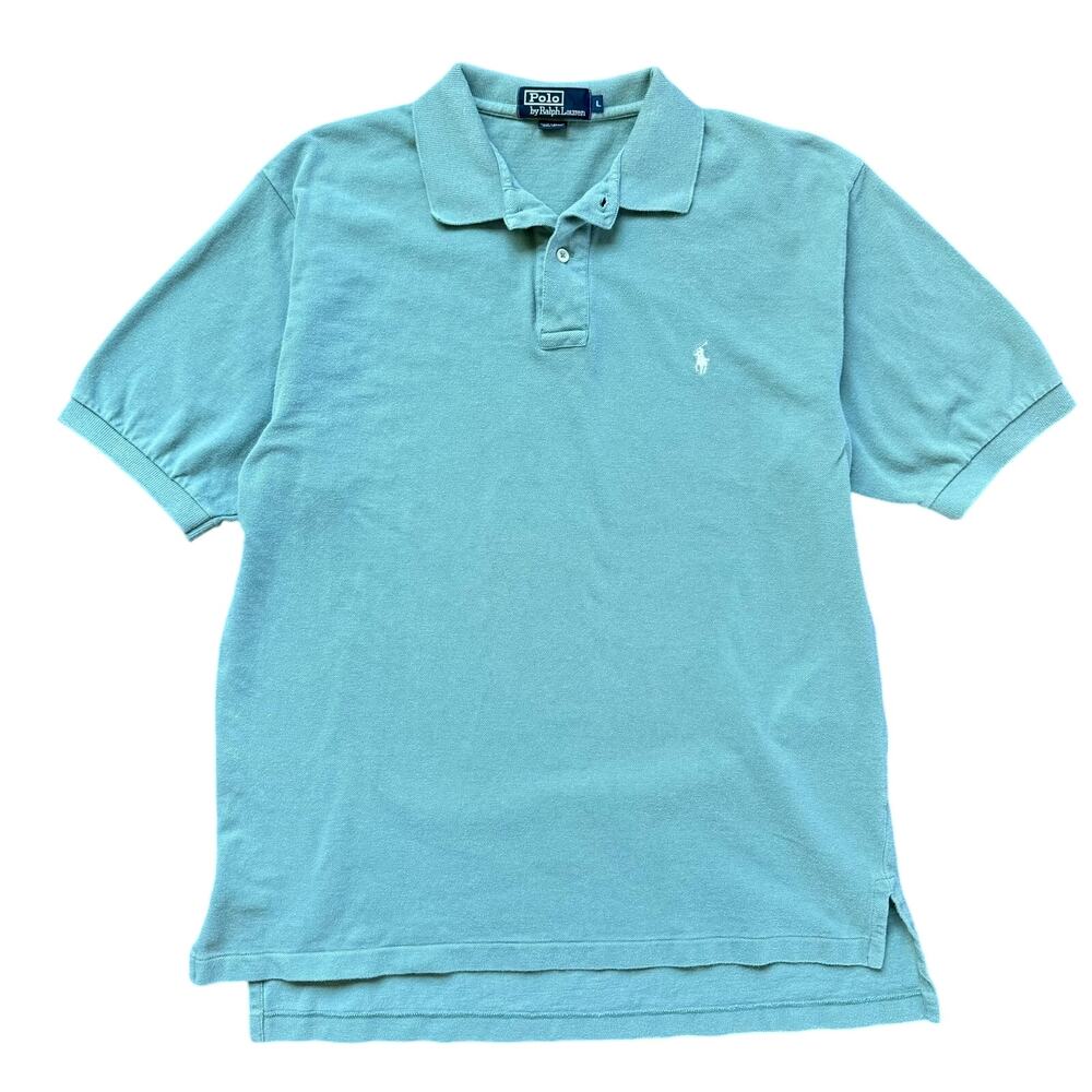 Polo Ralph Lauren Green Polo Shirt Men’s Size Large Cotton Classic